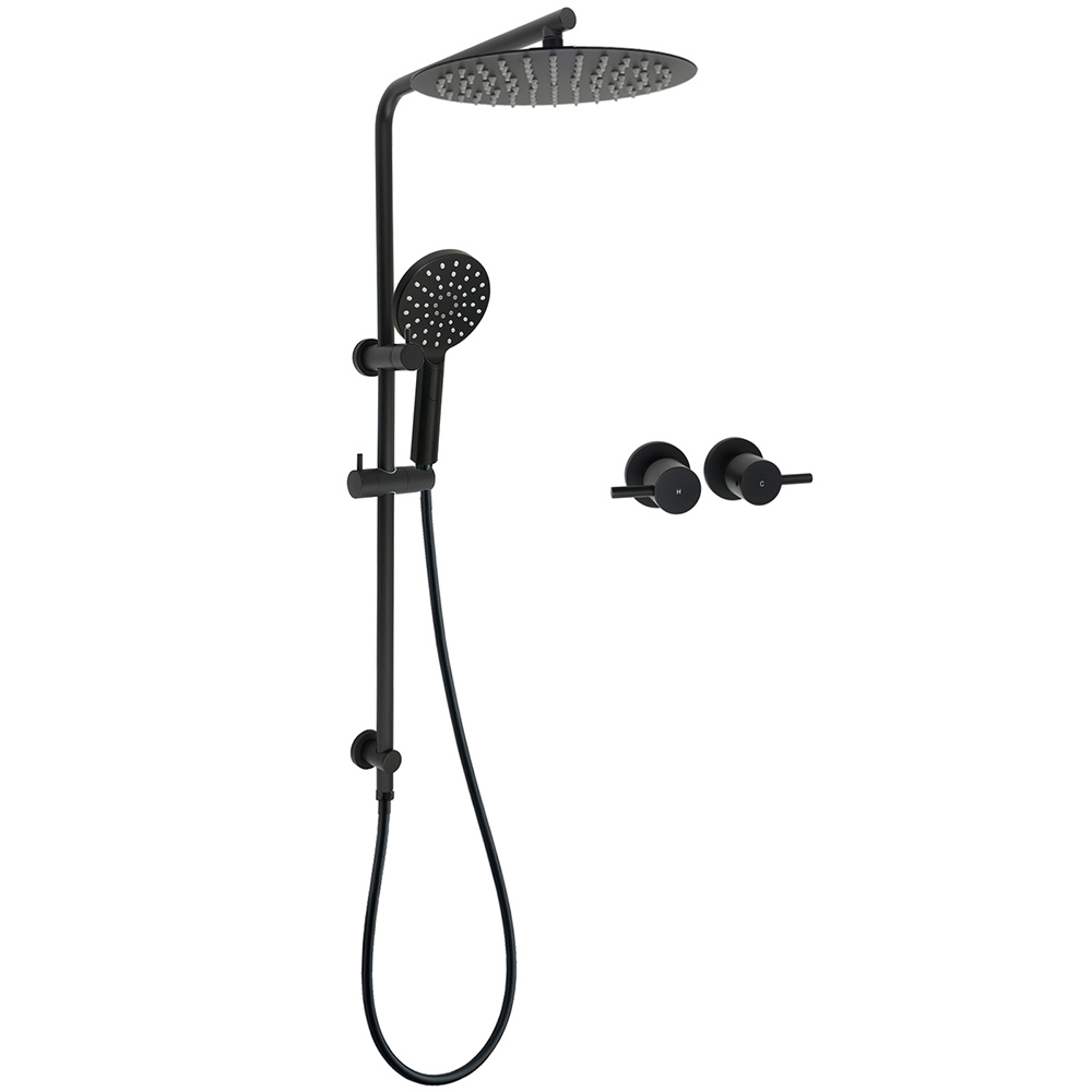 Matt Black Dual Shower 12
