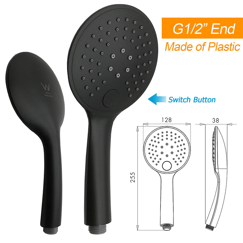 Matt Black Shower Set 12