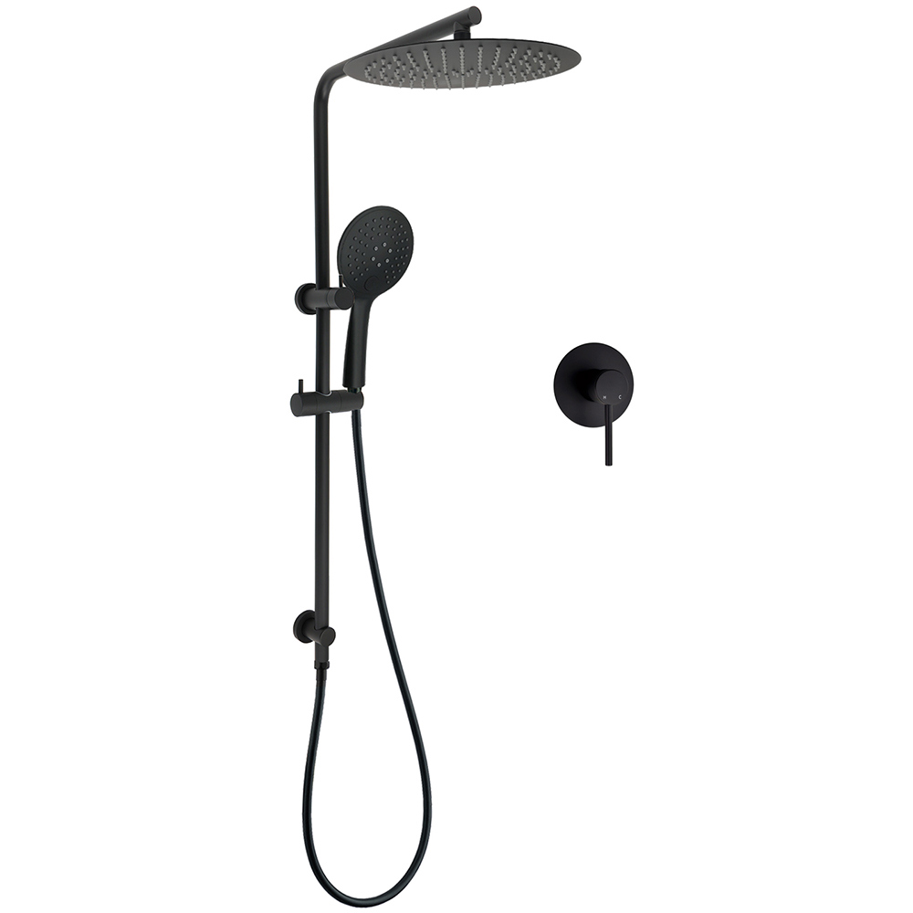 WELS Matt Black Shower Set 12
