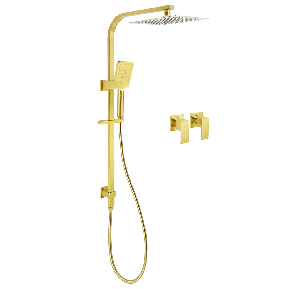 WELS Brushed Gold Square Shower 10