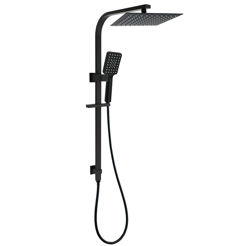 WELS Matt Black Dual Shower Set 10