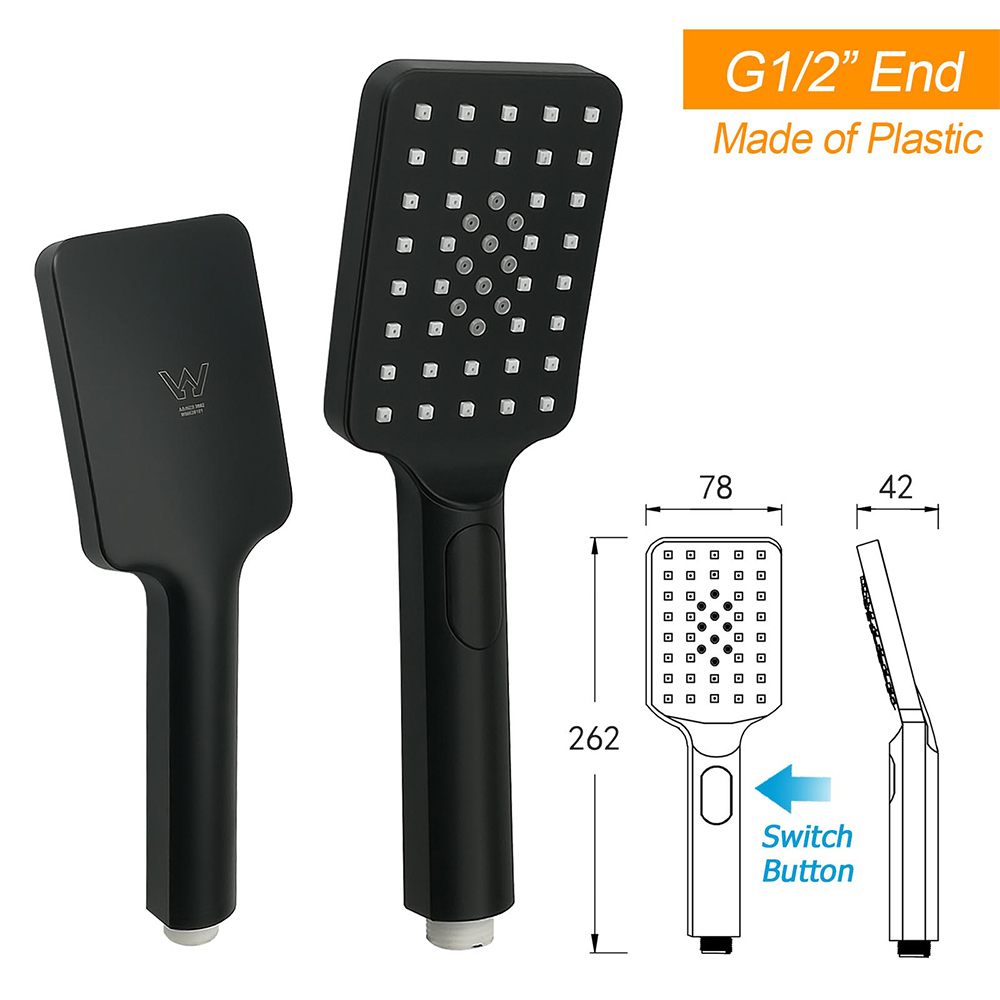 WELS Matt Black Dual Shower Set 10