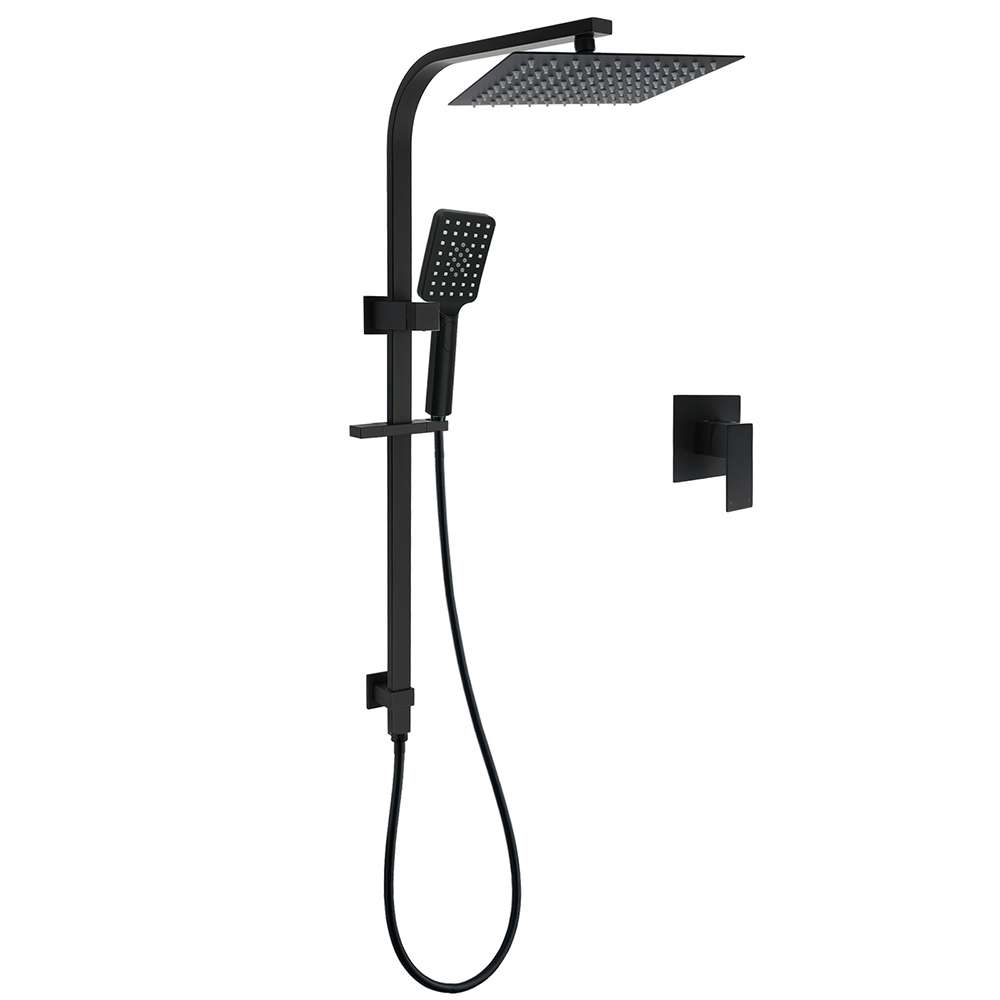 WELS Matt Black 2in1 Shower Set 10