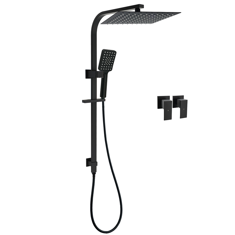 Dual Shower Set Matt Black 12