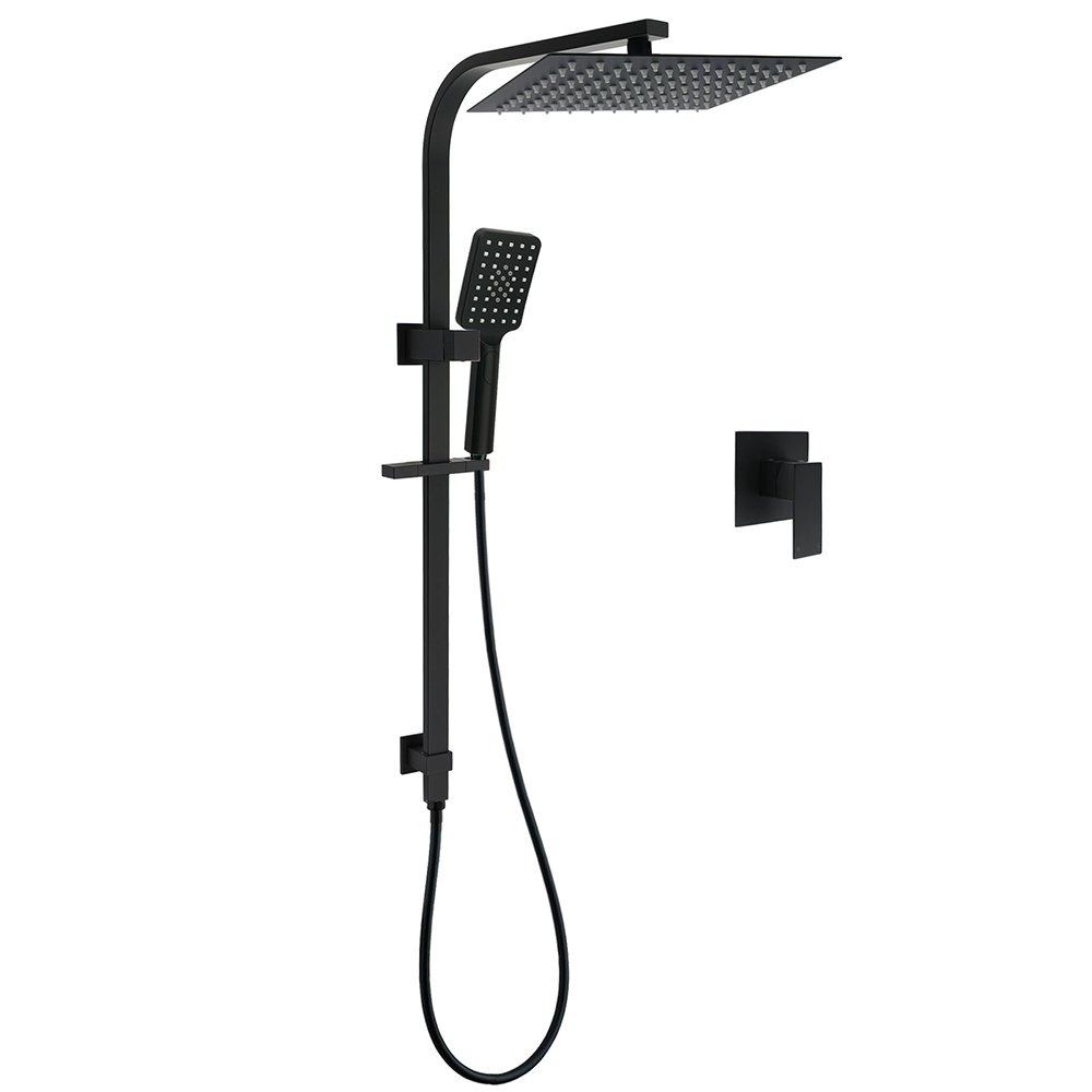 Dual Shower Set Matt Black 12