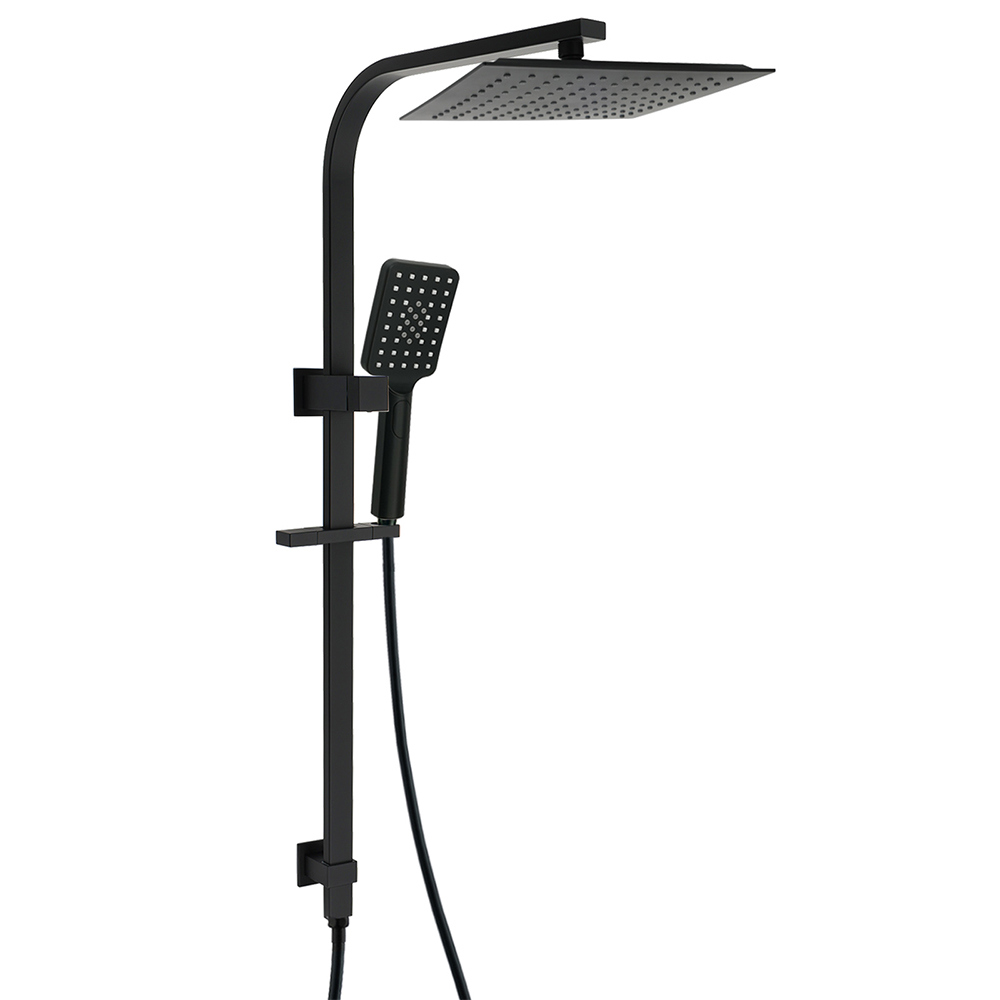 Matt Black Square 2in1 Shower 10