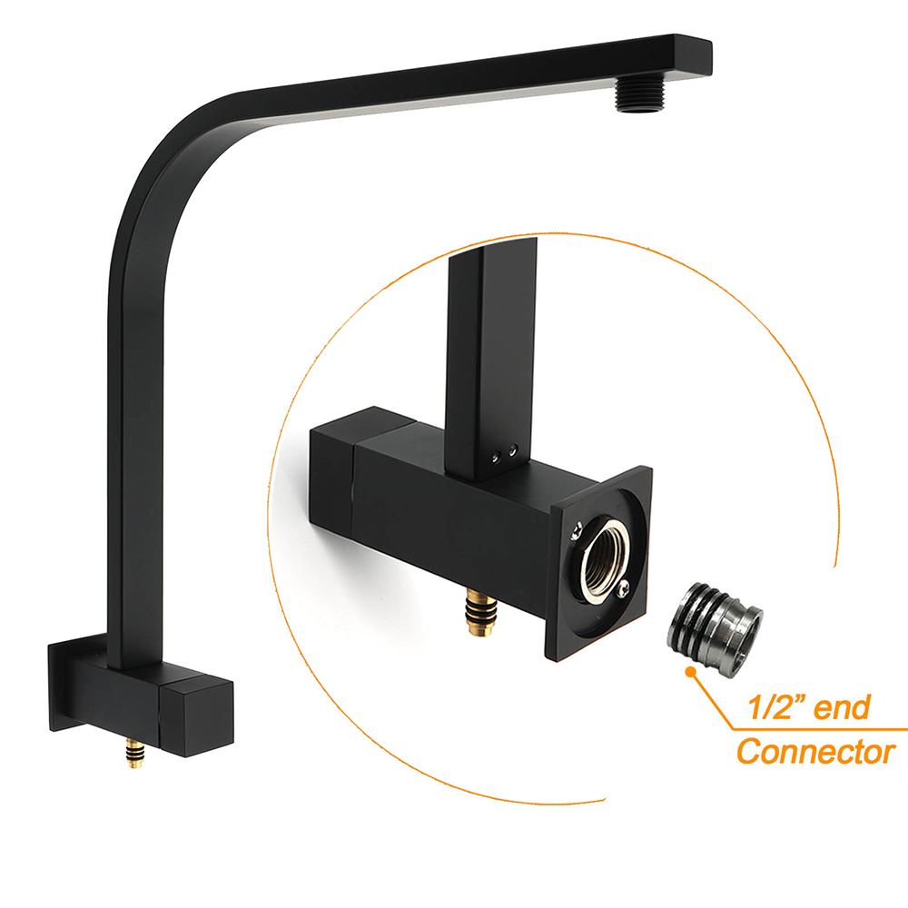 Matt Black Square Twin Shower 10
