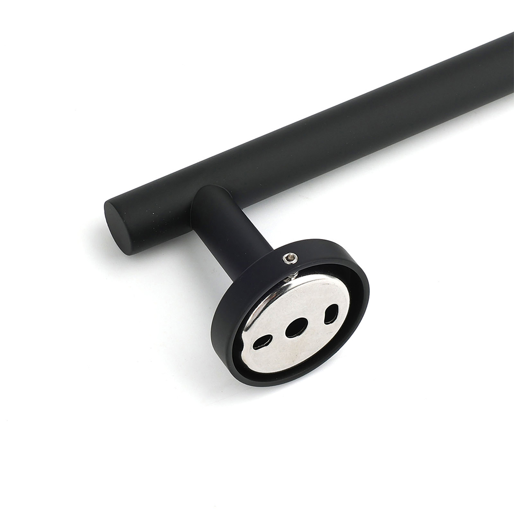 Matt Black 600mm Long Single Towel Rack Rail Holder Stainless Steel Hanger Bar - Image 4