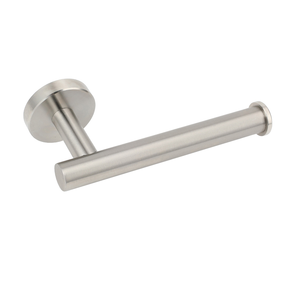 Brushed Nickel Stainless Steel Toilet Paper Roll Tissue Holder Rack Kit Bathroom - Image 1