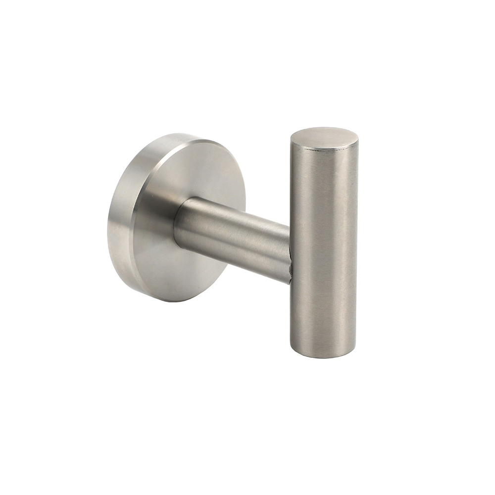 Brushed Nickel Robe Hook Hanger Organizer Bathroom Stainless Steel Accessory Kit - Image 1
