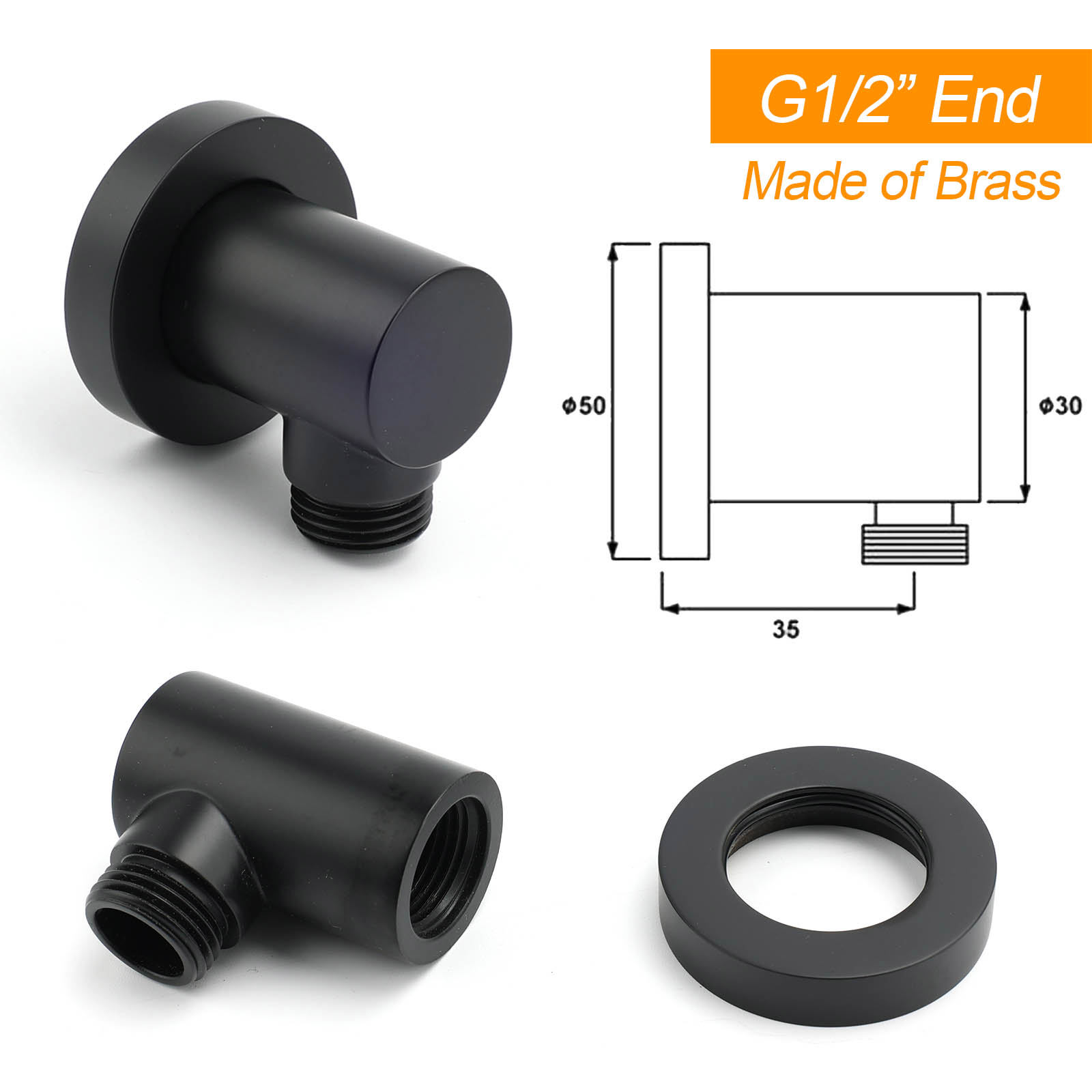 WELS Matt Black Twin Shower 8