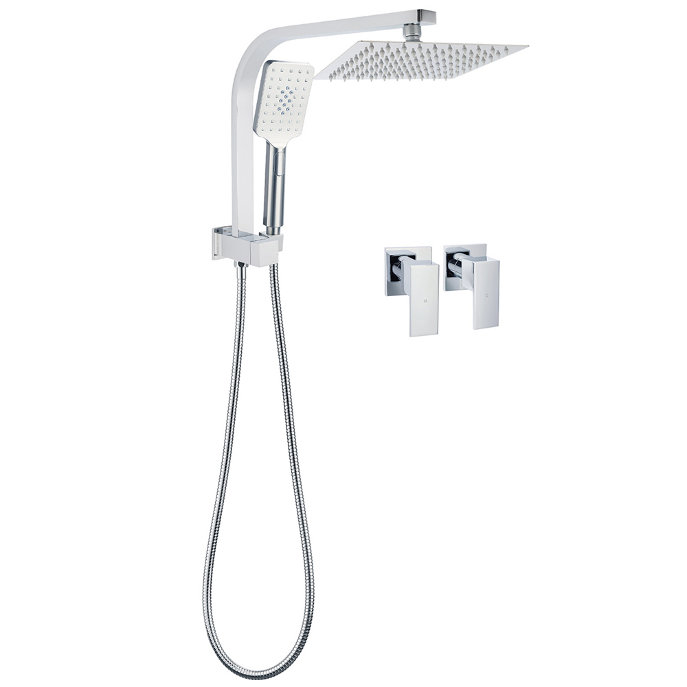 WELS Chrome Square Dual Rain Shower 8