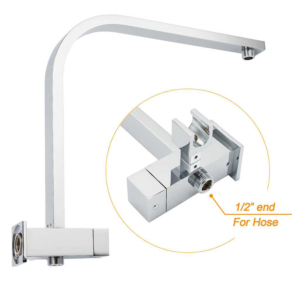 WELS Chrome Square Dual Rain Shower 8