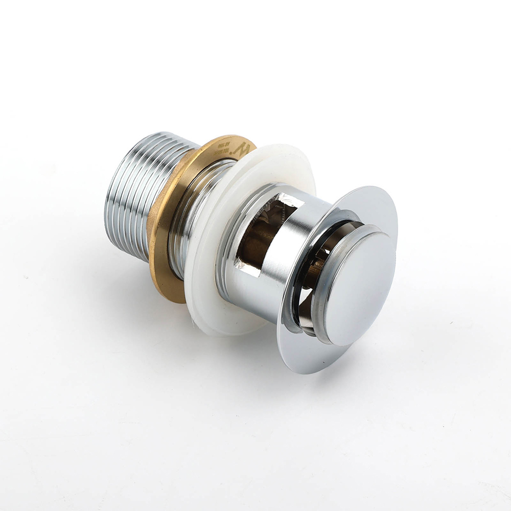 32mm Pop Up Push Brass Waste Plug Overflow Basin Sink Drain Chrome Kit Watermark - Image 3