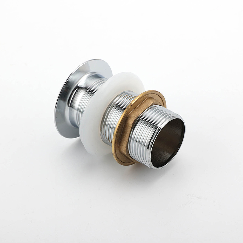 Silver 32mm Pop Up Push Brass Plug Without Overflow Basin Drain Waste Watermark - Image 4