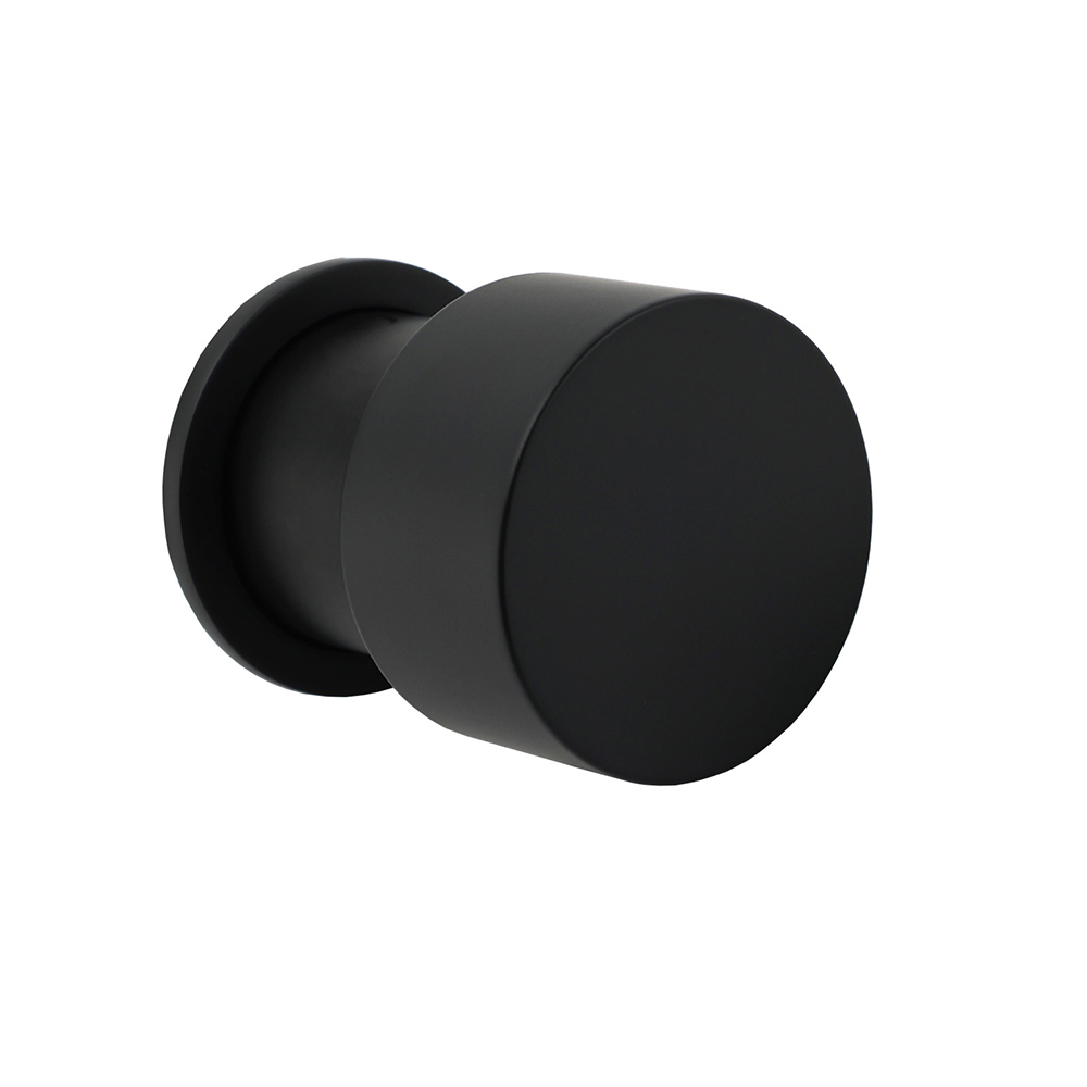 Matt Black Round Knob Concealed Shower Mixer Valve Hot Cold Water Switch Tap Kit - Image 1