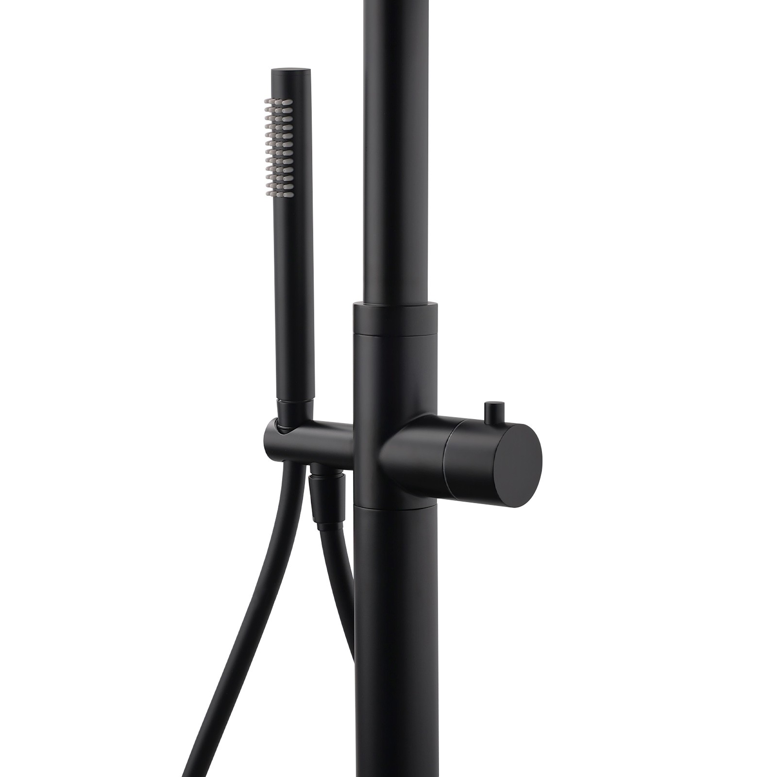 WELS Matte Black 316SUS Dual Shower Set Outdoor Bath System Rainfall 10