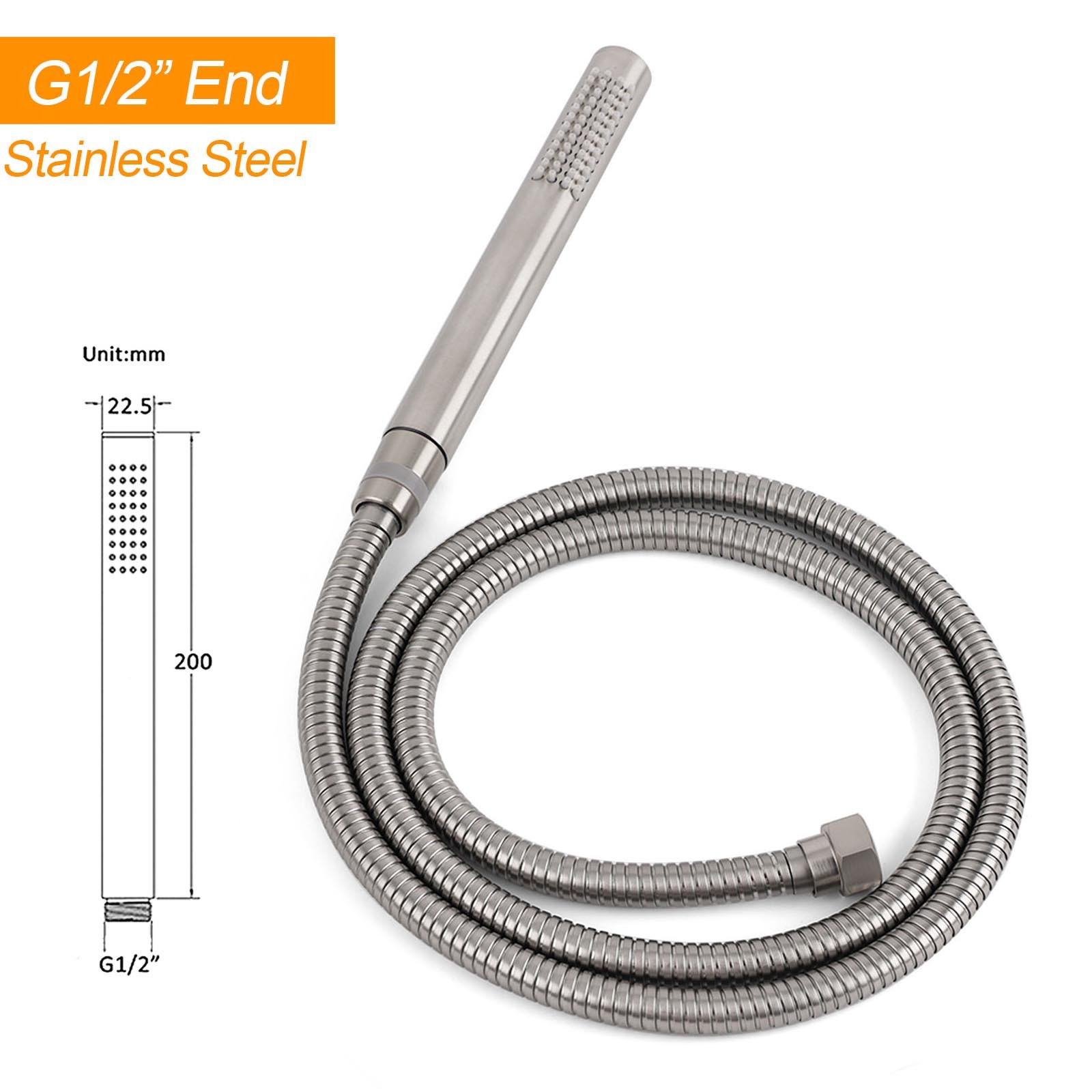 Watermark Brushed Nickel Dual Shower Handset Combo Outdoor Round 10