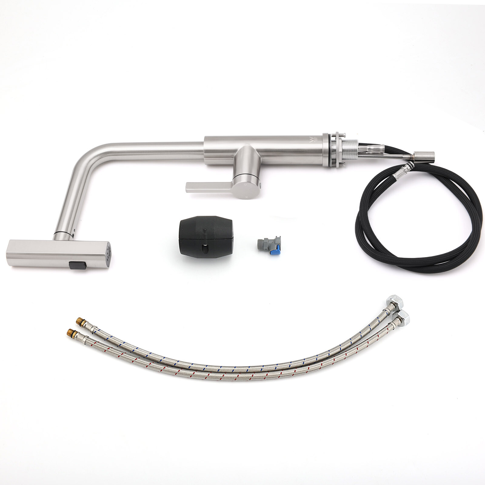 Brushed Nickel 3-Mode Kitchen Mixer Pull Out Down Sink Laundry Faucet Tap WELS - Image 7