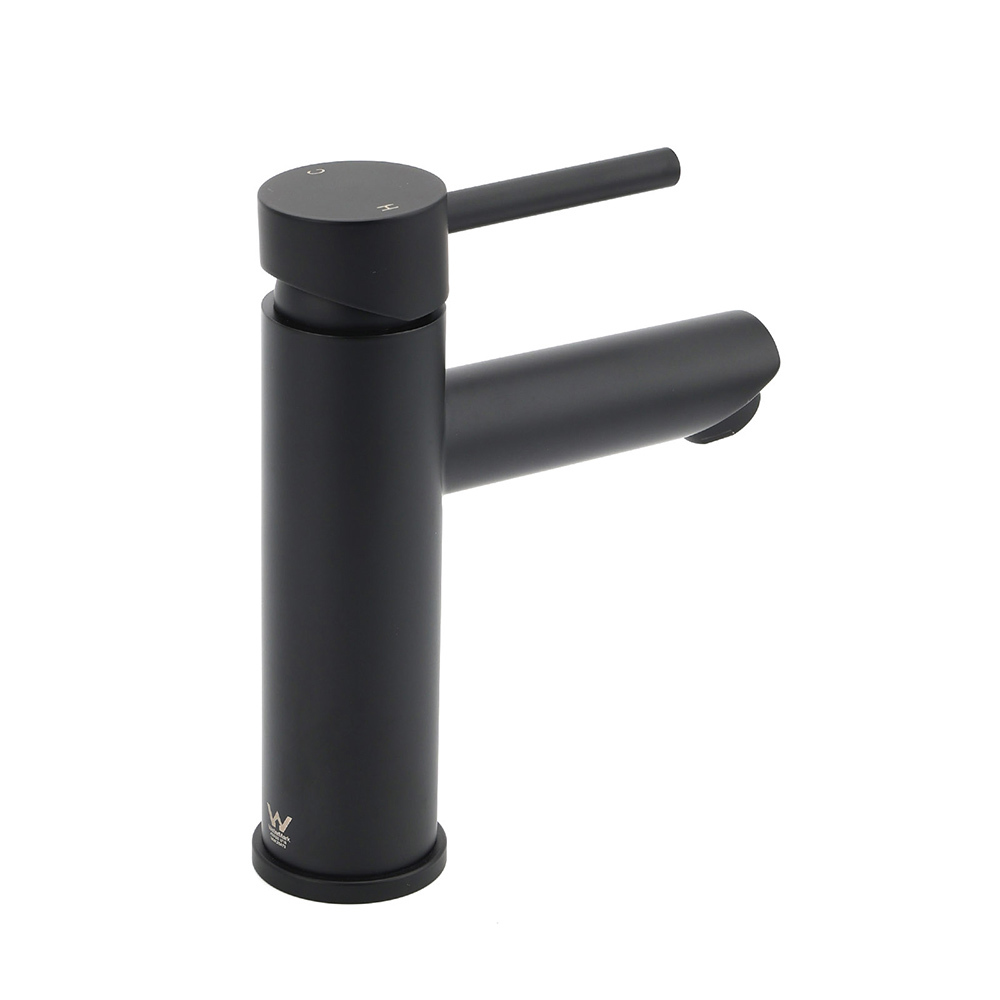 WELS Black 7.5L/min Kitchen Laundry Round Basin Mixer Vanity Sink Faucet Tap Set - Image 3