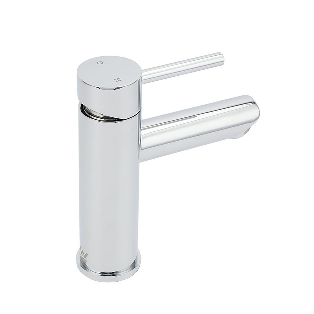 WELS Chrome Short Kitchen Laundry Round Basin Mixer Vanity Sink Faucet Tap Set - Image 3