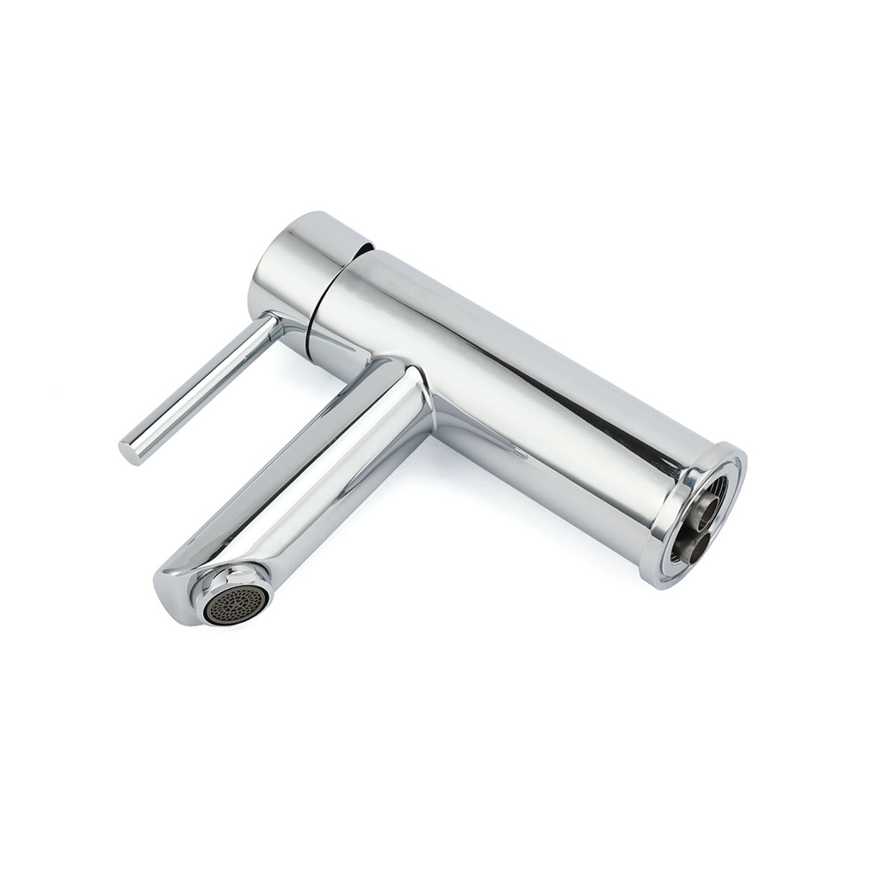 WELS Chrome Short Kitchen Laundry Round Basin Mixer Vanity Sink Faucet Tap Set - Image 5