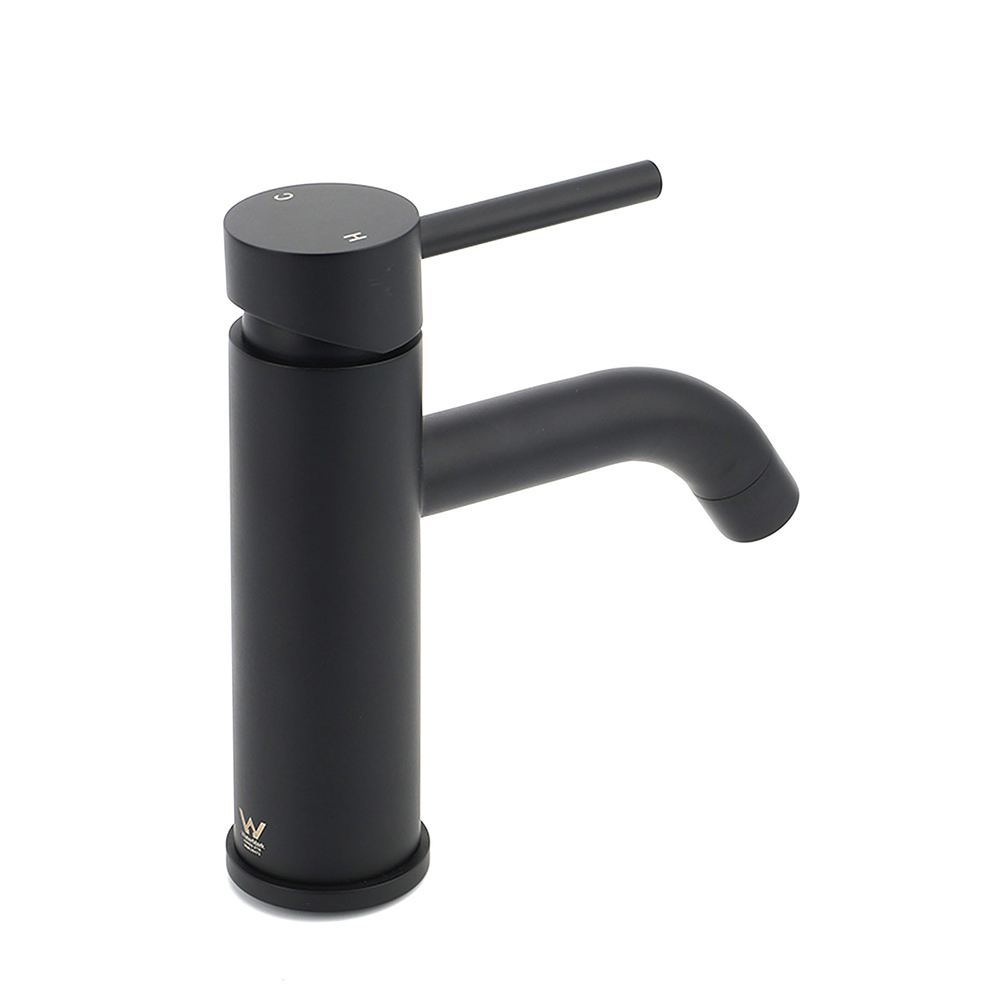 WELS Kitchen Laundry Round Standard Basin Mixer Vanity Sink Faucet Tap Black Set - Image 3