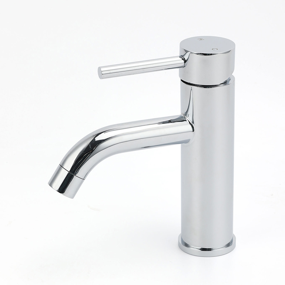 WELS Round Curve Kitchen Laundry Short Basin Mixer Vanity Sink Faucet Tap Chrome - Image 1