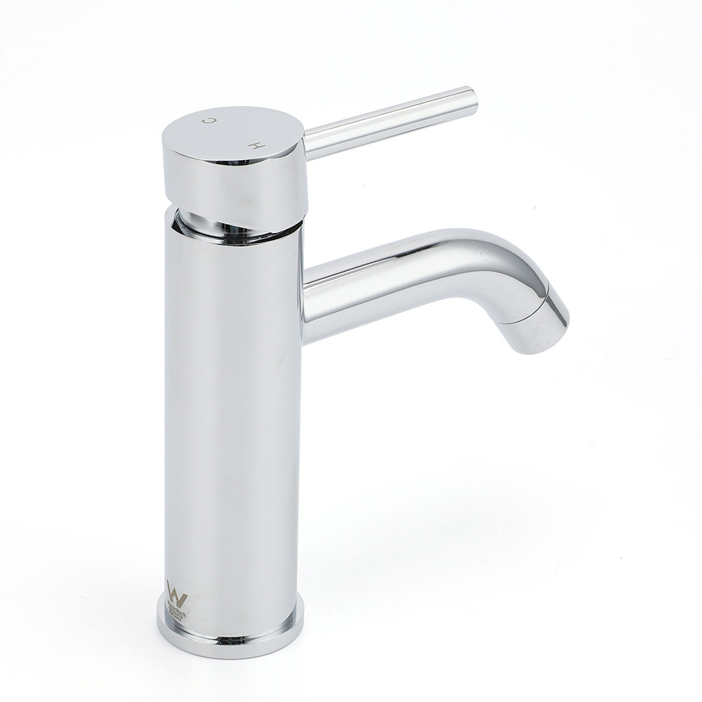 WELS Round Curve Kitchen Laundry Short Basin Mixer Vanity Sink Faucet Tap Chrome - Image 3