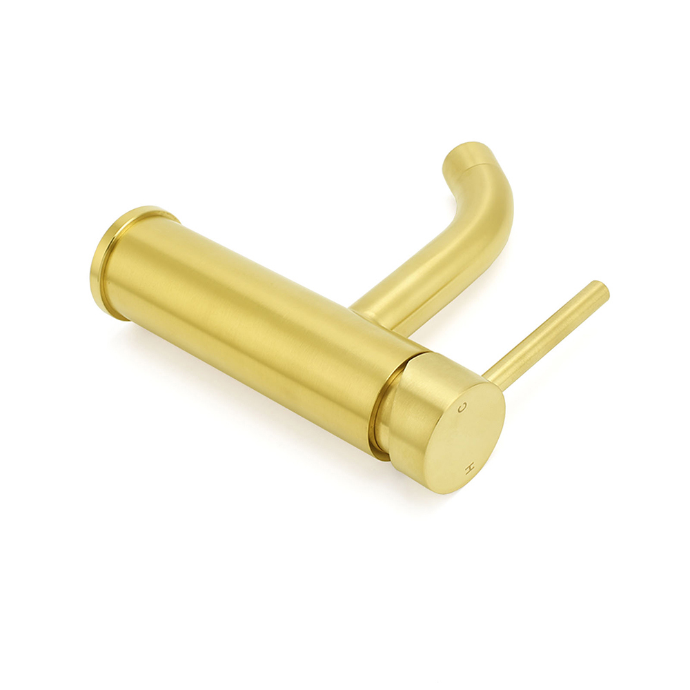 WELS Brushed Gold Kitchen Laundry Round Basin Mixer Vanity Sink Faucet Tapware - Image 6