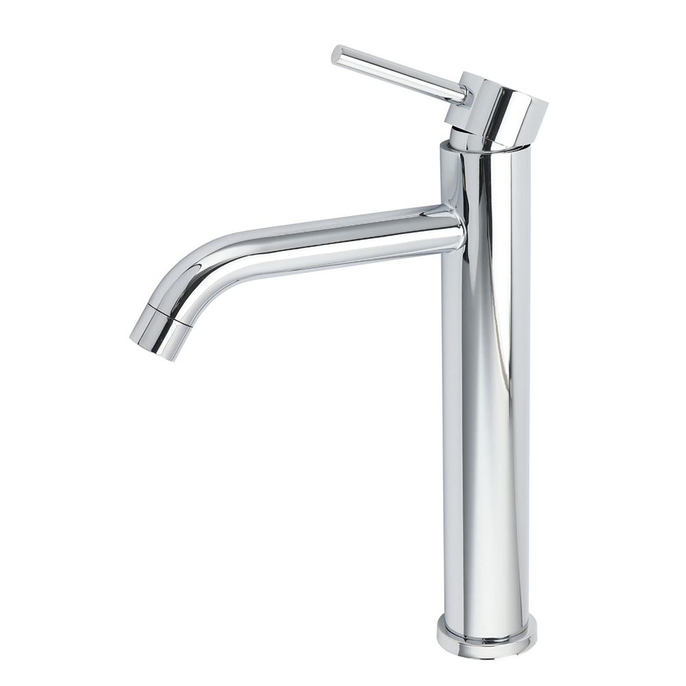 WELS Chrome Tall Basin Kitchen Laundry Mixer Vanity Sink Faucet Tap Curve Outlet - Image 2