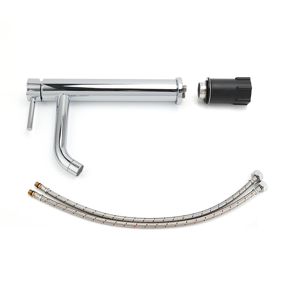 WELS Chrome Tall Basin Kitchen Laundry Mixer Vanity Sink Faucet Tap Curve Outlet - Image 7