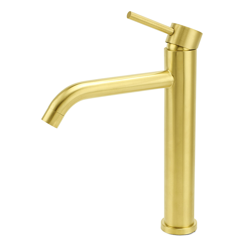 WELS Brushed Gold Tall Kitchen Laundry Basin Mixer Vanity Sink Faucet Tap Bath - Image 2