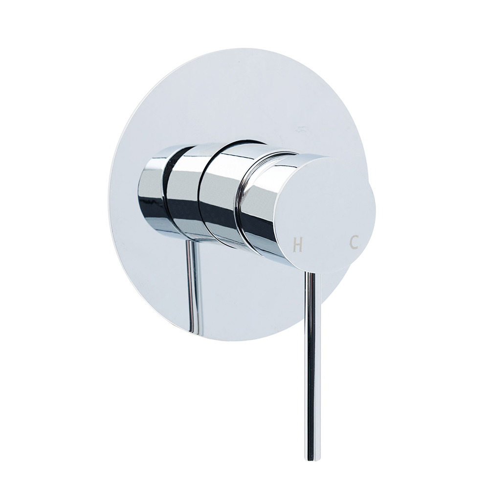 Watermark Round Pin Lever Hot Cold Water Mixer Bathroom Shower Tap Valve Chrome - Image 1