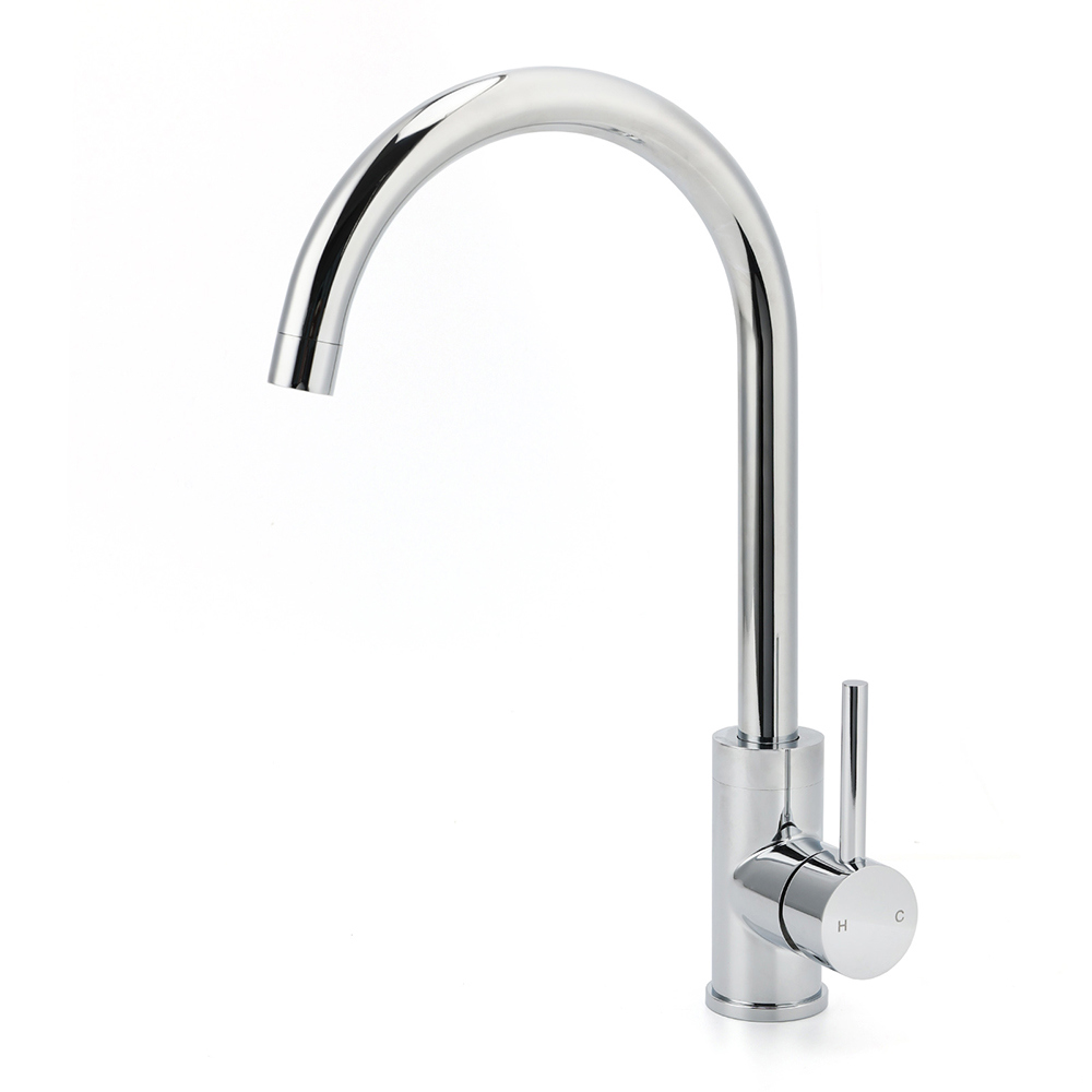 WELS Chrome Kitchen Laundry Swivel Sink Mixer Faucet Tap Spout Stainless Steel - Image 1