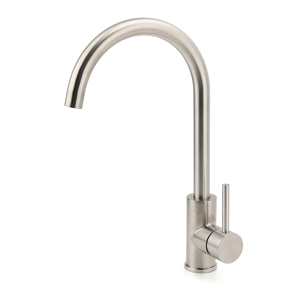 WELS Kitchen Laundry Swivel Sink Mixer Faucet Tap Spout Stainless Steel Brushed - Image 1