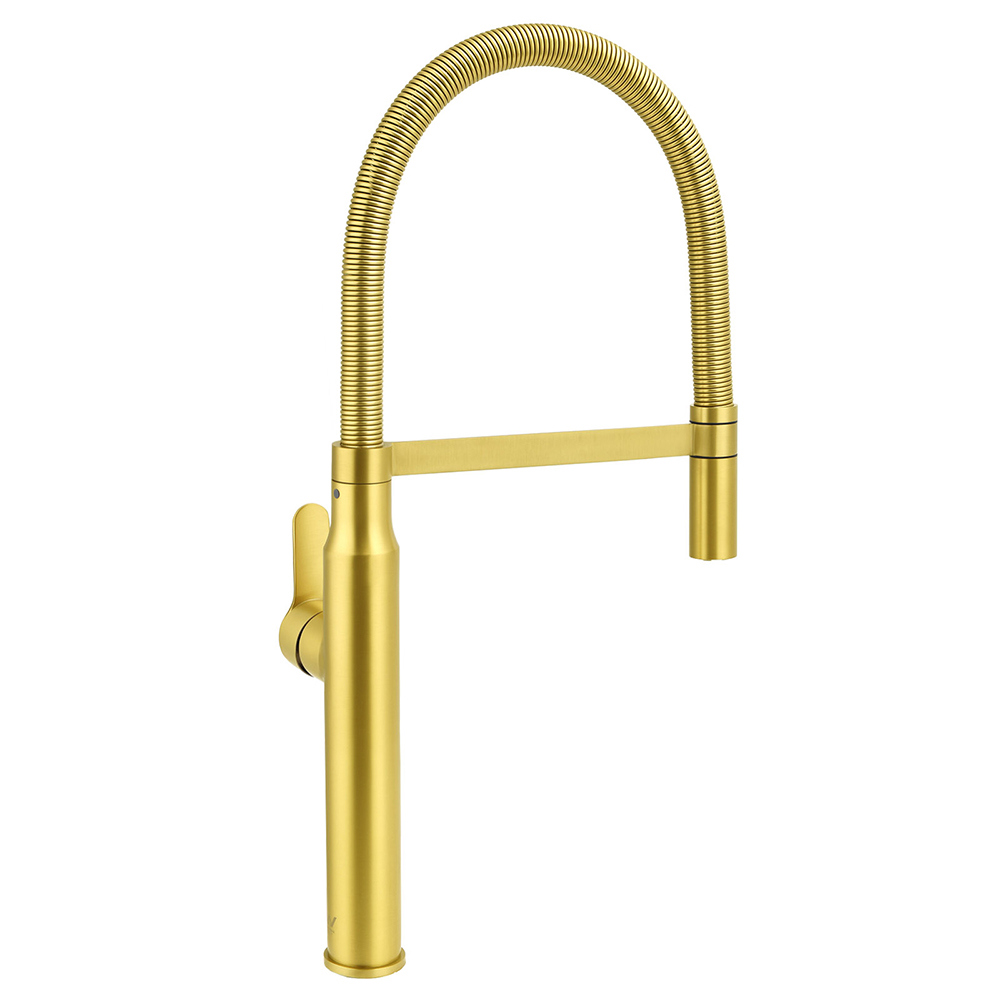 Brushed Gold Tall Kitchen Sink Basin Mixer 360º Swivel Faucet Tap Pull Out Spout - Image 2