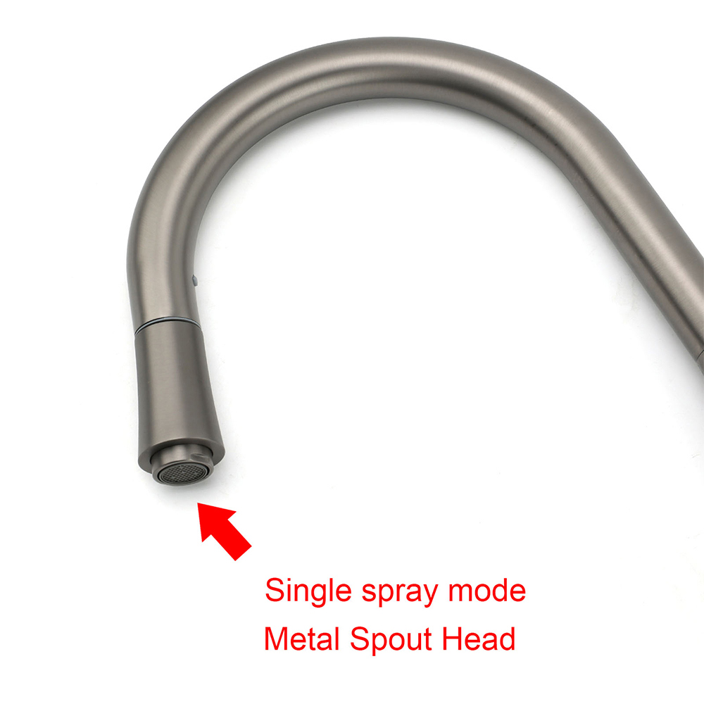 WELS Gun Metal Grey Pull Out Kitchen Sink Tap Basin Mixer Faucet Flexible Spout - Image 4
