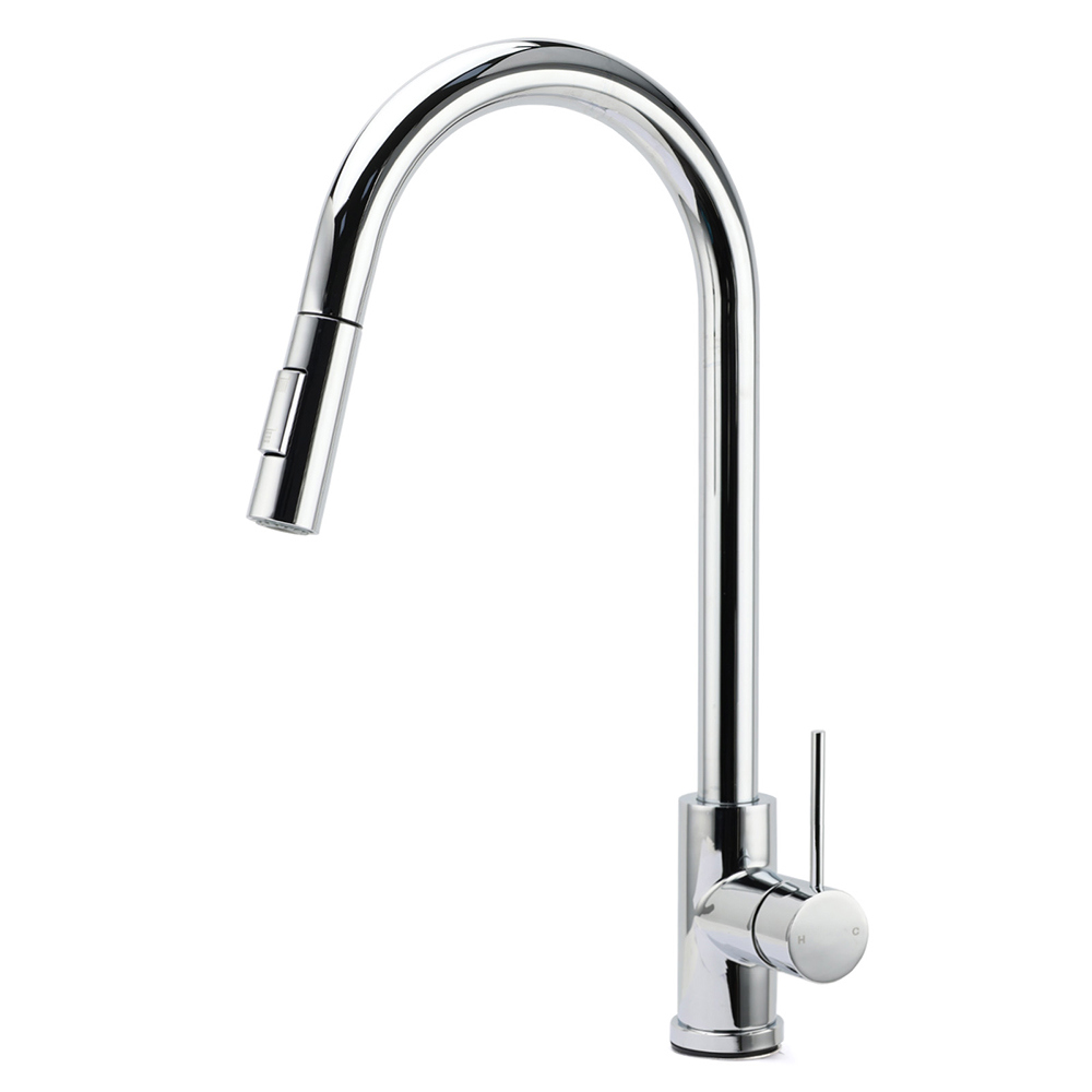 WELS Chrome 2 Modes Spray Pull Out Kitchen Swivel Faucet Sink Tap Laundry Mixer - Image 1