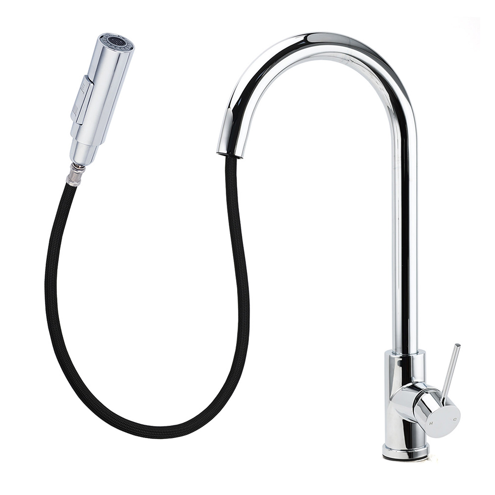 WELS Chrome 2 Modes Spray Pull Out Kitchen Swivel Faucet Sink Tap Laundry Mixer - Image 2