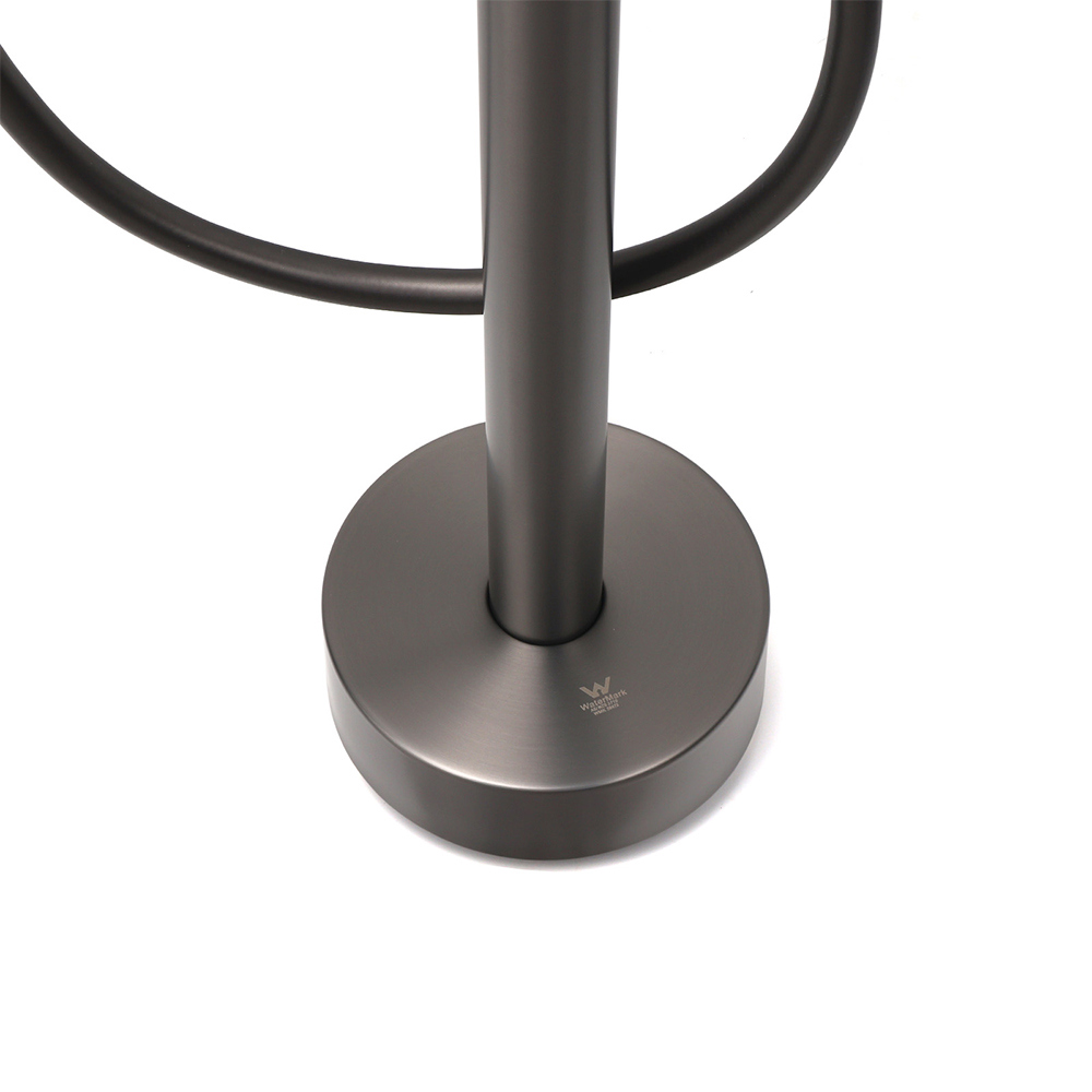 Gun Metal Bathtub Mixer Tap Free Standing Faucet Spout With Handheld Shower Set - Image 5