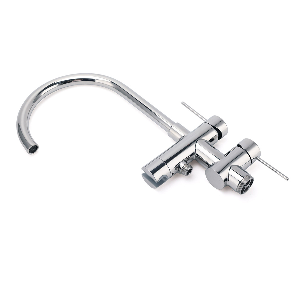 Polished Chrome Bathtub Filler Free Standing Mixer Faucet Tap Spout Handset WELS - Image 4