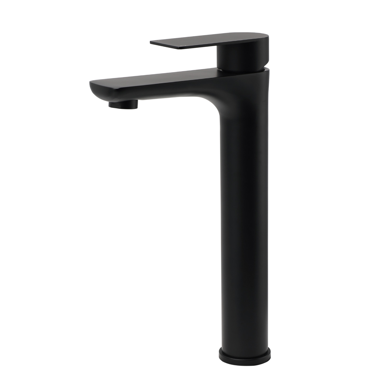 WELS 7.5L/m Rounded Body Basin Mixer Kitchen Vanity Faucet Tap Spout Matte Black - Image 1