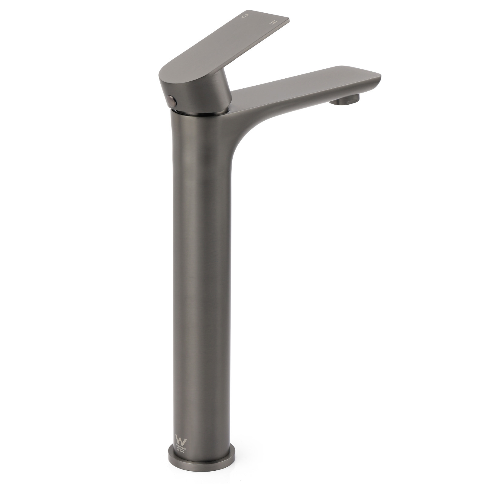 WELS Gun Metal Grey Round High Rise Basin Mixer Bathroom Vanity Faucet Tapware - Image 3