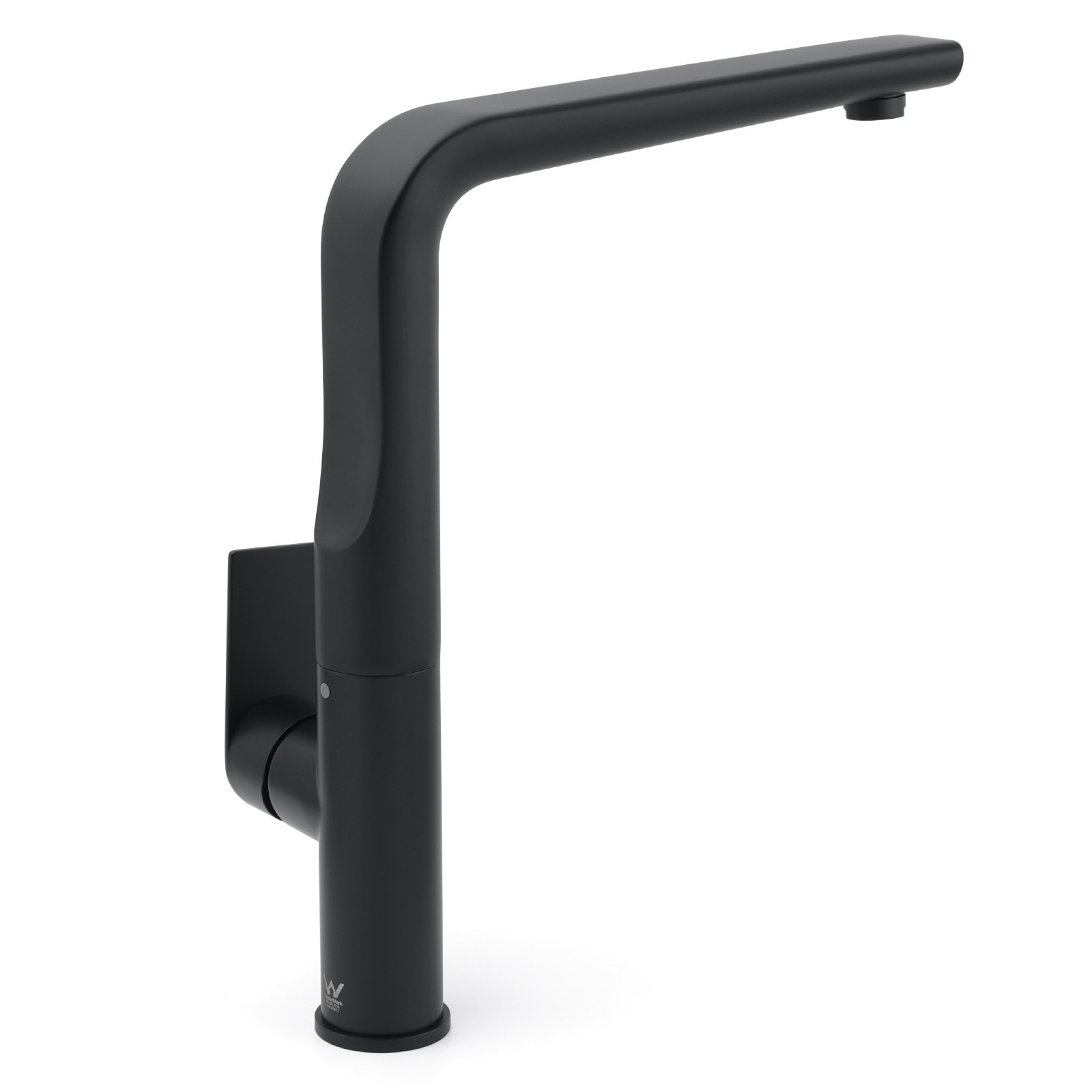 WELS Matte Black Round Kitchen Mixer Sink Tap Swivel Laundry Faucet Spout NEW - Image 4