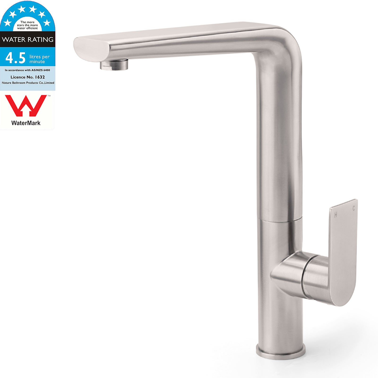 Brushed Nickel New Design Kitchen Mixer Sink Tap Laundry Faucet Swivel Spout - Image 1