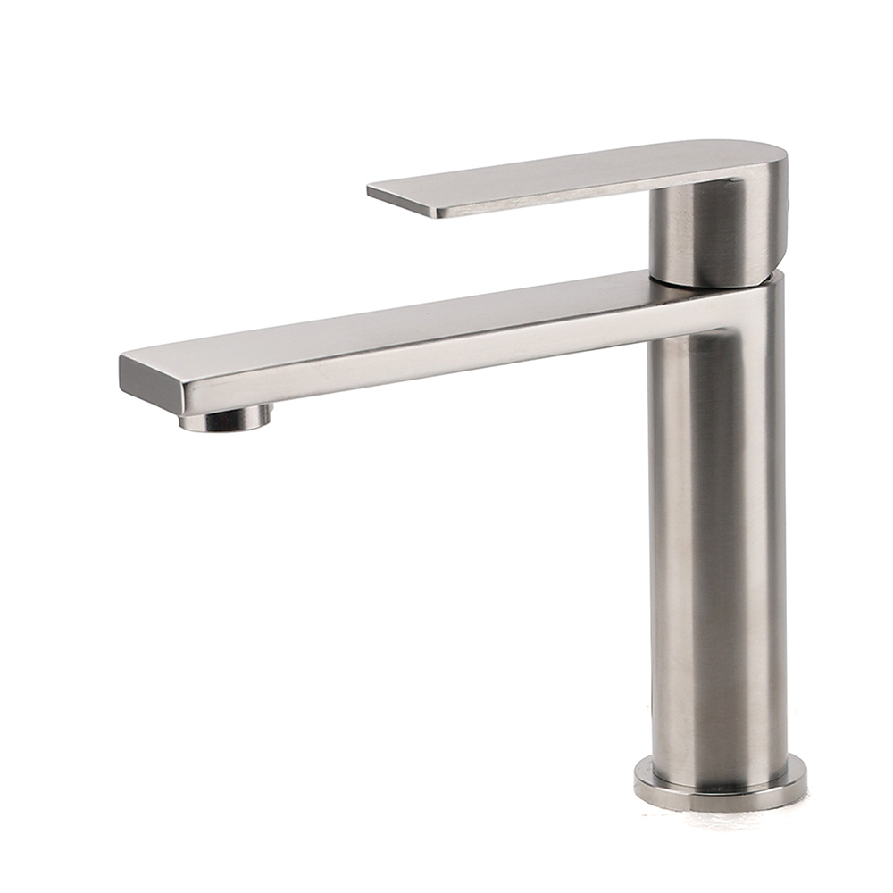 Brushed Nickel Standard Basin Mixer Vanity Sink Faucet Kitchen Laundry Spout Tap - Image 1