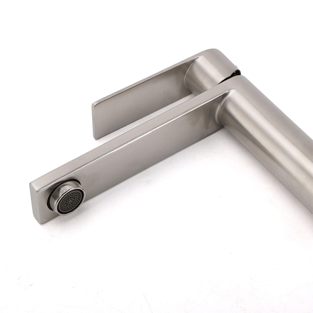 Brushed Nickel Standard Basin Mixer Vanity Sink Faucet Kitchen Laundry Spout Tap - Image 5