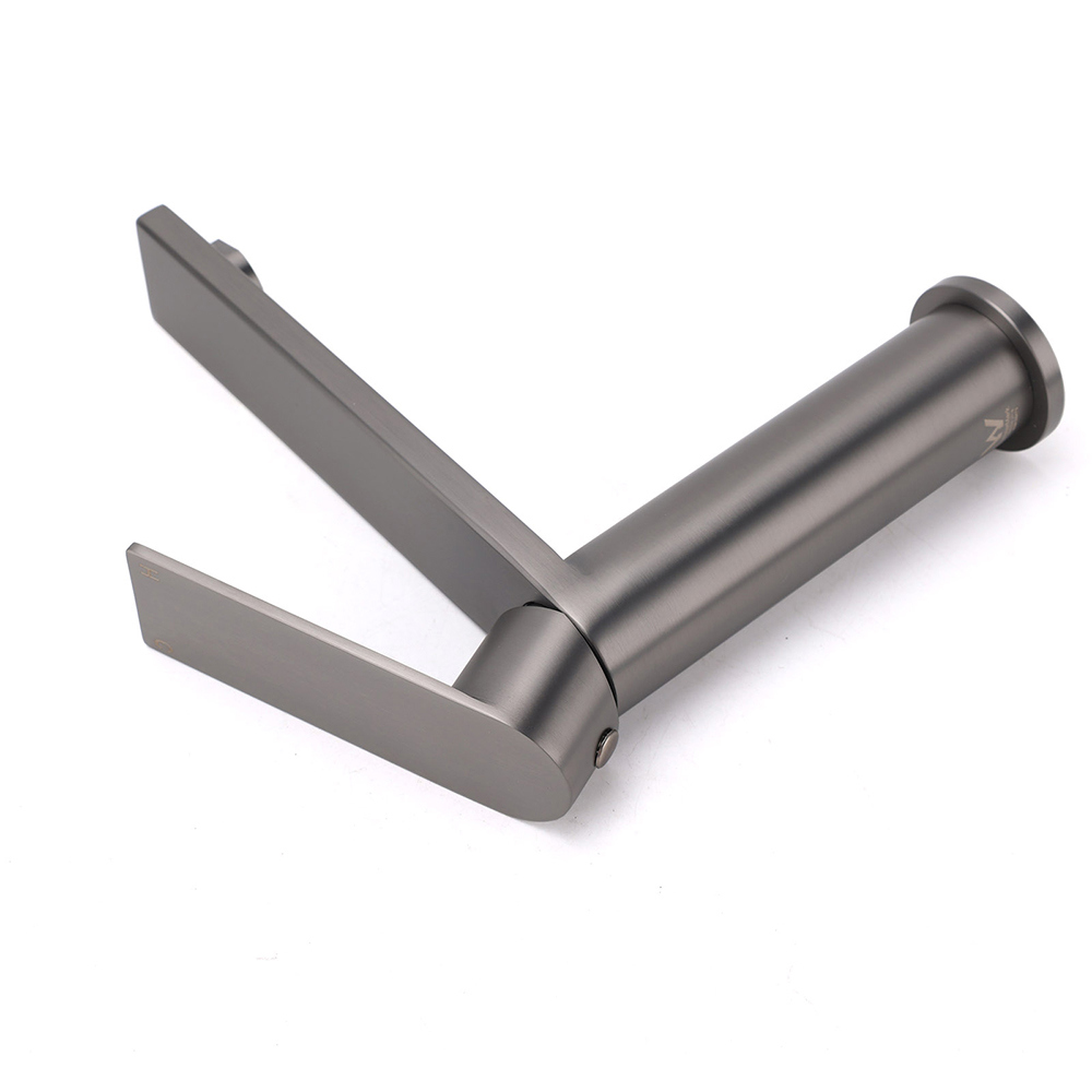 Gun Metal Rounded Square Short Basin Mixer Vanity Sink Faucet Laundry Spout Tap - Image 5