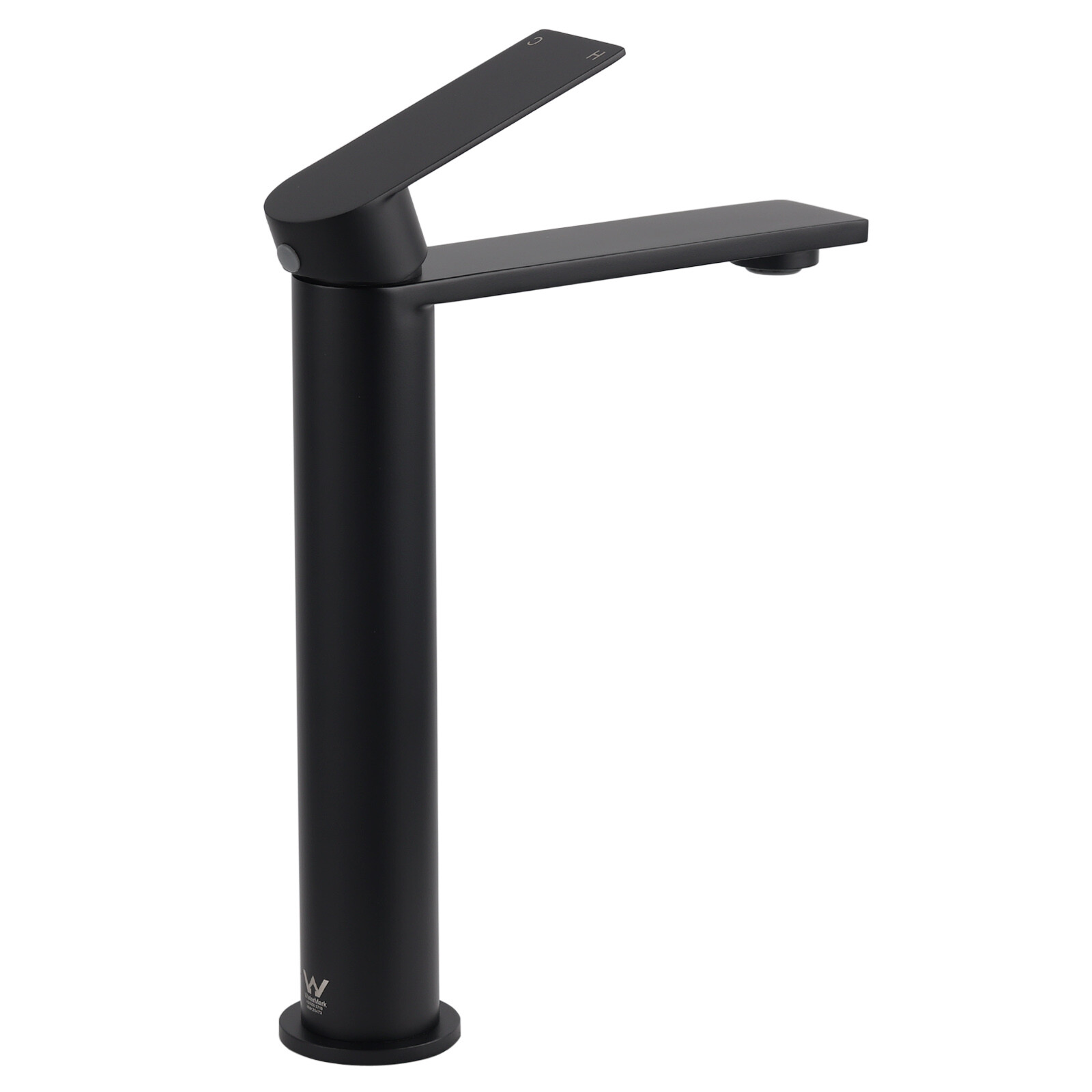 WELS Matt Black Square Tall Flat Lever Handle Basin Mixer Vanity Sink Faucet Spout - Image 3